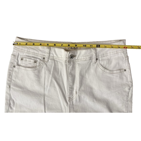 NEW Charlie B Bootcut Embroidered Jeans White Women's 12 x 31" - Picture 11 of 13
